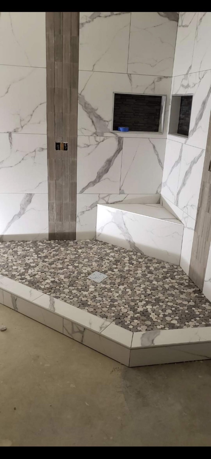 Custom shower tile details