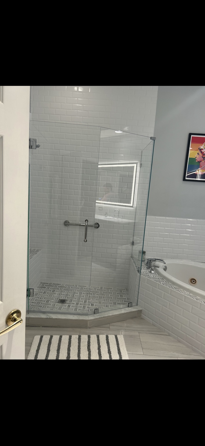 Subway tile shower